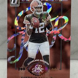 2025 Donruss, SHEDURE SANDERS (RC) "Rated Rookie Retro Foil" - CLEVELAND BROWNS