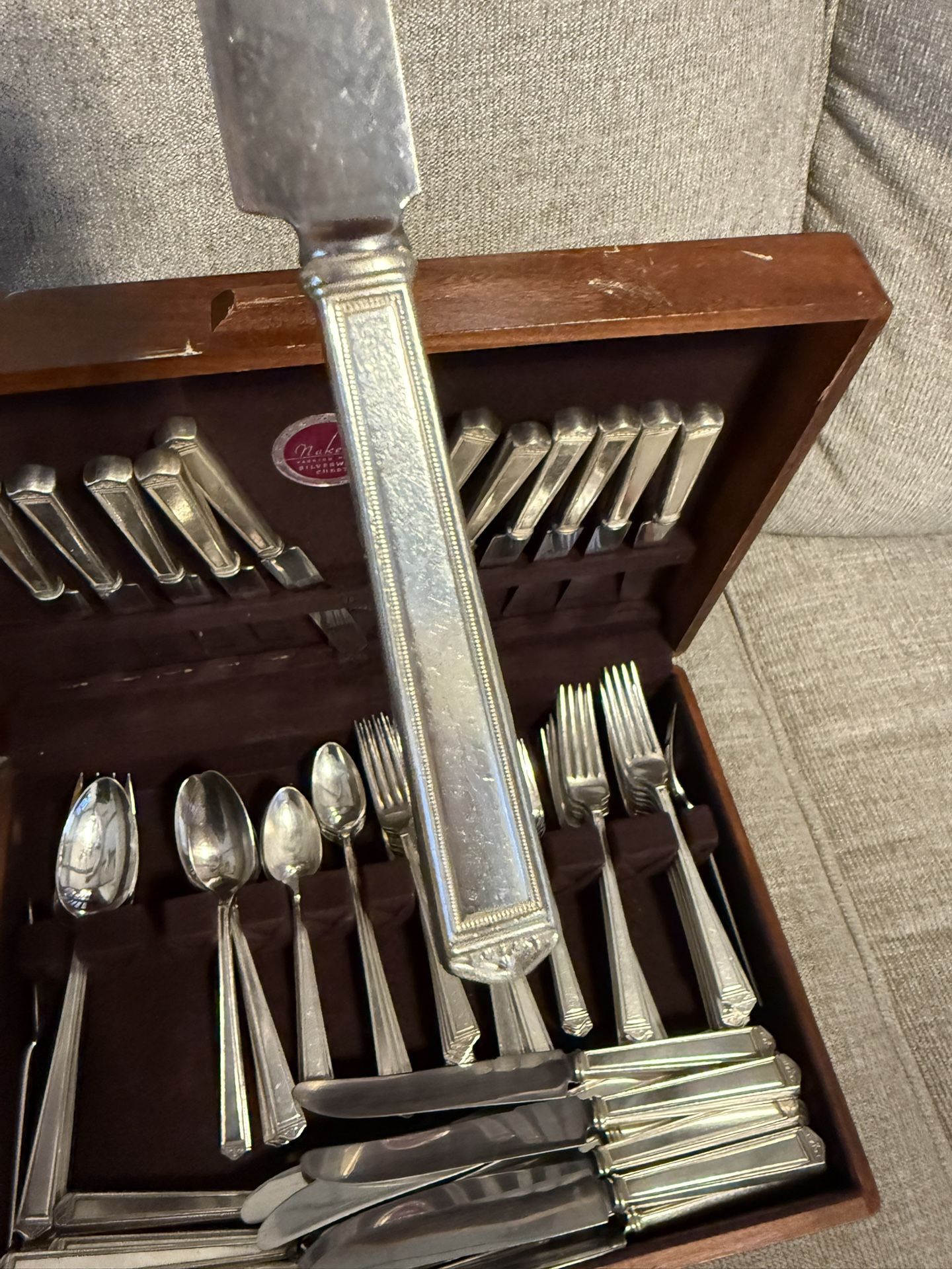 1847 Rogers Bros. Anniversary Pattern Silver Plate Silverware 108 pieces