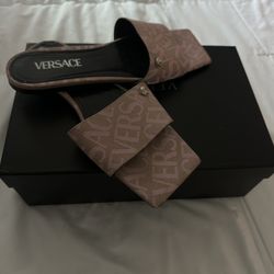 Pink Versace Slides. 