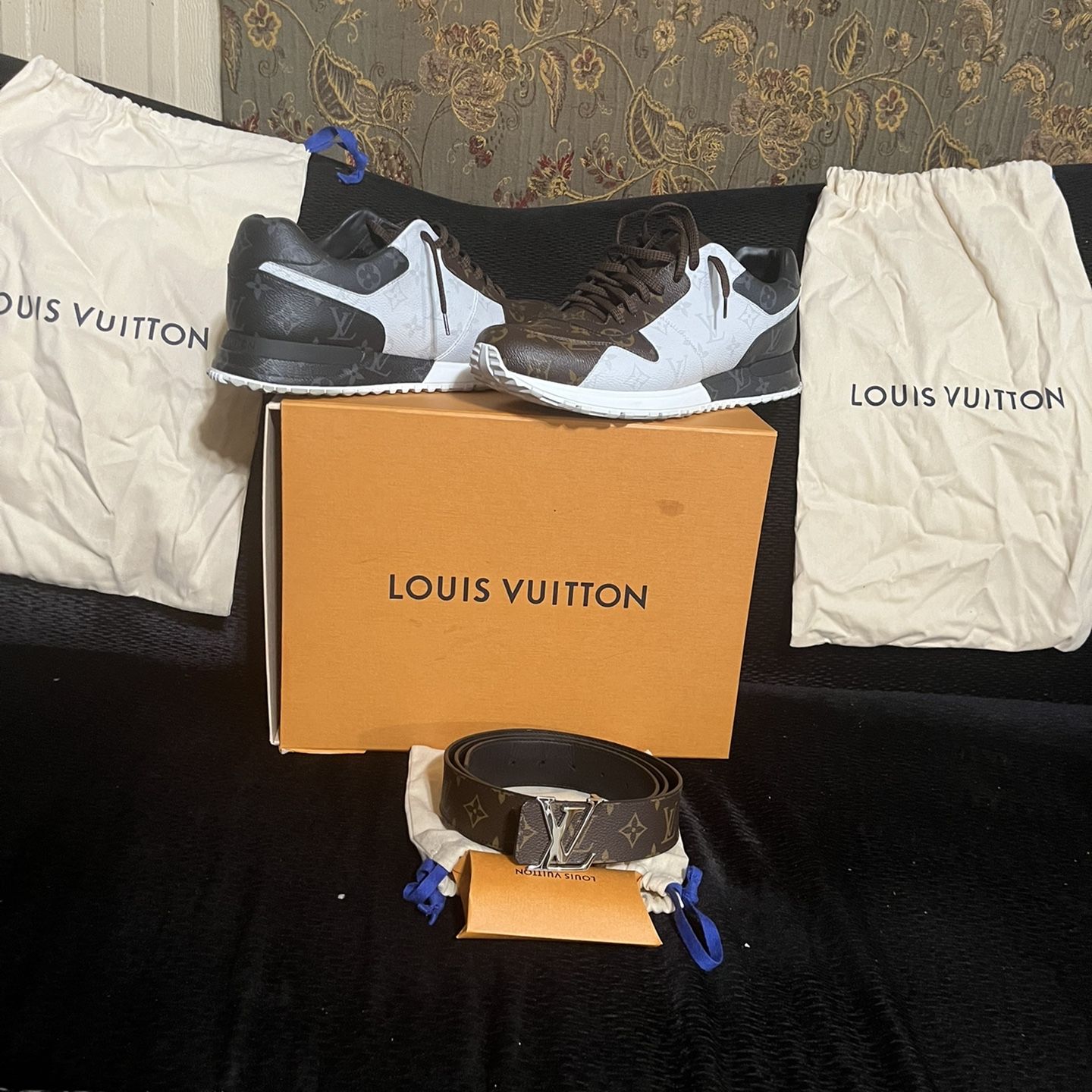 Louis Vuitton Run Away Sneakers Size 13 Plus Belt 