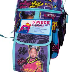 That Girl Lay Lay Girls' 5-Piece Backpack With Lunchbox Set - pink, one size