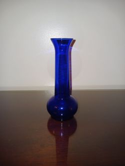 Medium Hour Glass Dark Cobalt Blue Vase