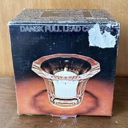Vintage Dansk Full Lead Crystalite Japan Tealight Candle Holder 3.13” Tall 