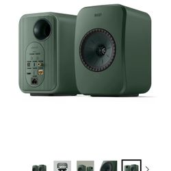 KEF LSX II LT Wireless HiFi Speakers - Pair (Sage Green)