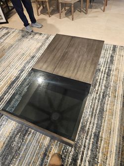 Table with pull out trays