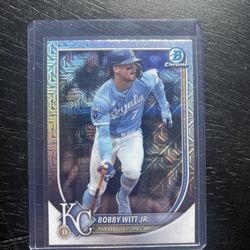 2025 Bowman Baseball MLB #7 Bobby Witt Jr. Chrome Mojo Refractor Mega Box