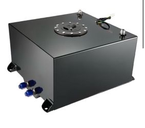 10 Gallon Black Coated Aluminum Racing/drifting Fuel Cell Gas Tank+level Sender