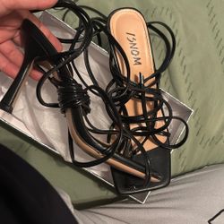 Black Straps Heels 