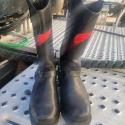 Red Wings Motorcycle Riding Boots