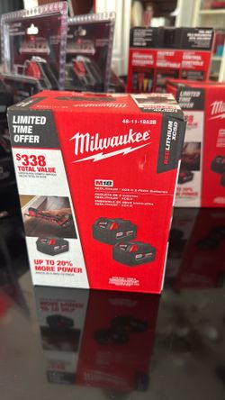 Milwaukee M18 5.0 Ah Battery Pack (2-Pack)