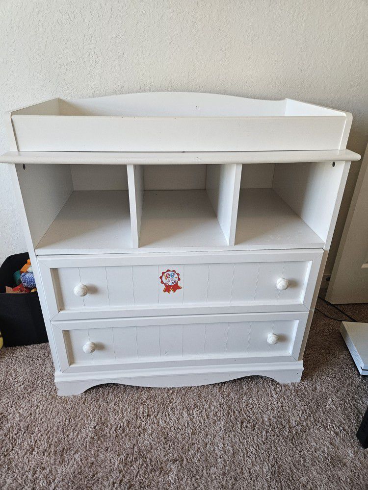 Baby Changing Table With 2 Drawers 