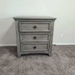 Sturdy Grey Side Table Or Nightstand