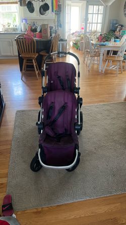 Used baby Jogger City Select Double Stroller w/ kickboard