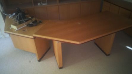 Escritorio de madera doble resistente