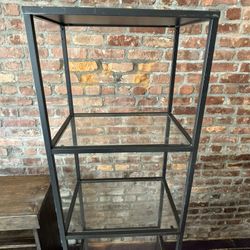 Metal and Glass Bookshelf