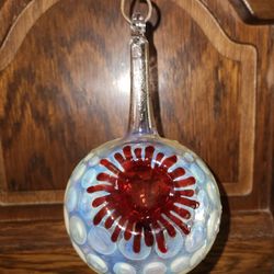 Blown glass humming Bird feeder 