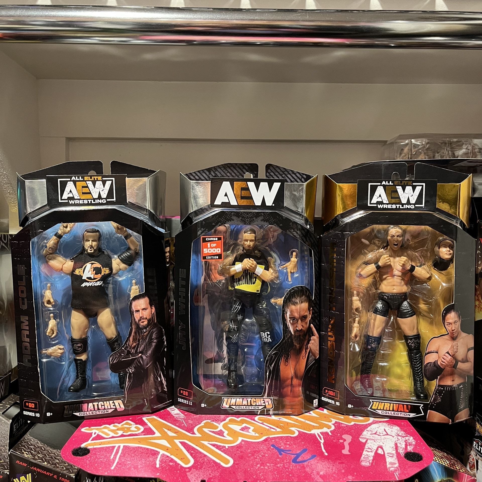 AEW✨cha$e✨🗡️Jay White • Konosuke Takeshita • Adam Cole Figures