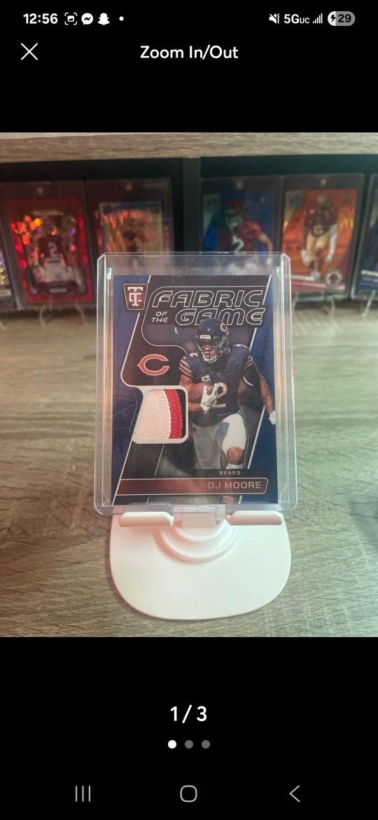 2024 Panini Totally Certified DJ Moore Fabric of the Game Patch Blue /75