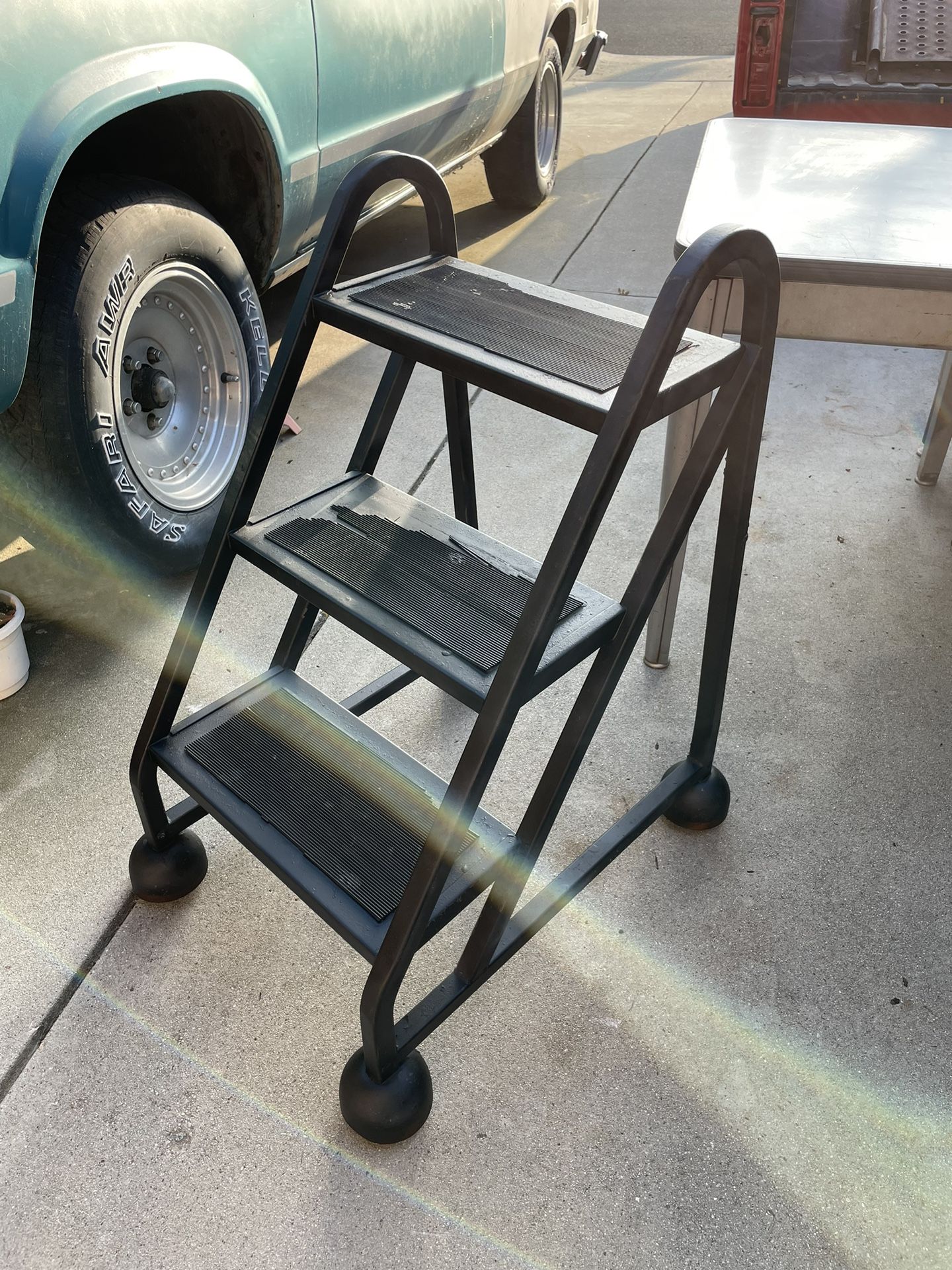 Vintage Shop/Warehouse Rolling Step Stool