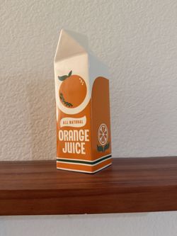 Orange Juice OJ Decor Flower Vase