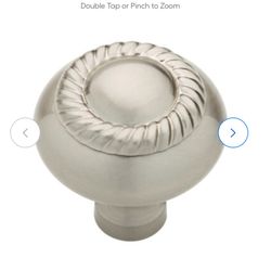 Brainerd Roped 1-1/4-in Satin Nickel Round Traditional Cabinet Knob Item #362463 | Model #P26055W-SN-C