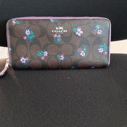 coach flower wallet