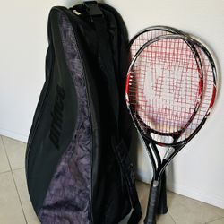 Tennis Rackets (2) + Carrying Bag + 30 Balls