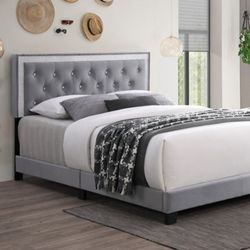 New King Size Grey Passion Bed With Mattress Free Delivery 