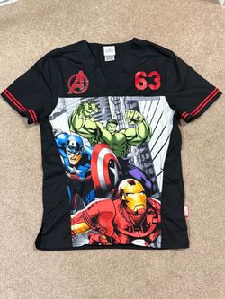 Avengers Scrub Top size XS unisex