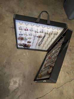 Jewelry Display Organizer Storage Case HANDMADE JEWELRY INCLUDED