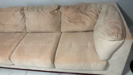 Beige Suede sectional