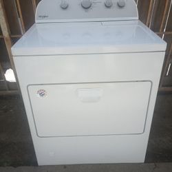 White Whirlpool Gas Dryer 