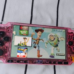 LIKE NEW !!!! CLEAR/BLACK * 3001 * - SLIM - PSP WITH 5,000 GAMES 