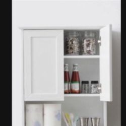 Bathroom Wall Cabinet Wooden Medicine Cabinet Buffering Hinge MDF Material Over Toilet Storage 23"x29" and Adjustable Shelves Cupboard Above Toilet wi