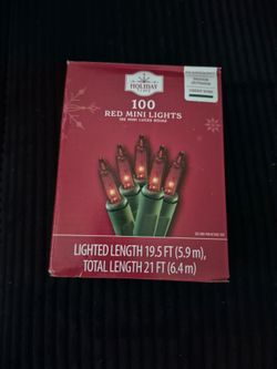 Holiday Time 100 Red Mini Christmas Lights