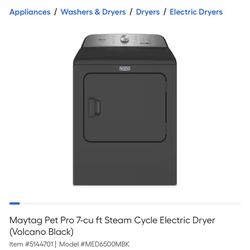 Brand New Maytag Dryer (Black) 