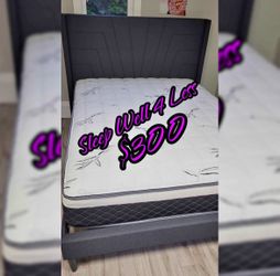 New queen bed