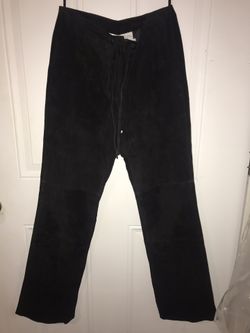 Suede Leather Pants