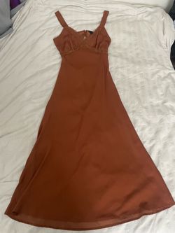 Terracotta Brown Maxi Dress - Good Condition