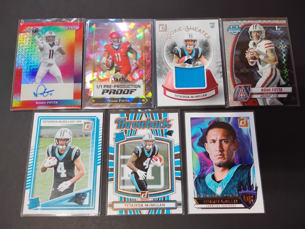 Tetairoa McMillan 🏈 Noah Fifita Auto,Rookie Card Lot 
