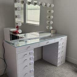 Vanity with mirror 