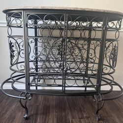 Marble Top WINE rack Table