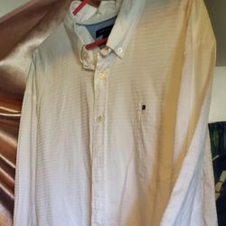 Tommy Hilfiger Men's White Dress Shirt 