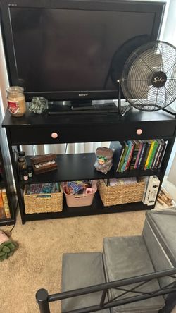 Black TV stand