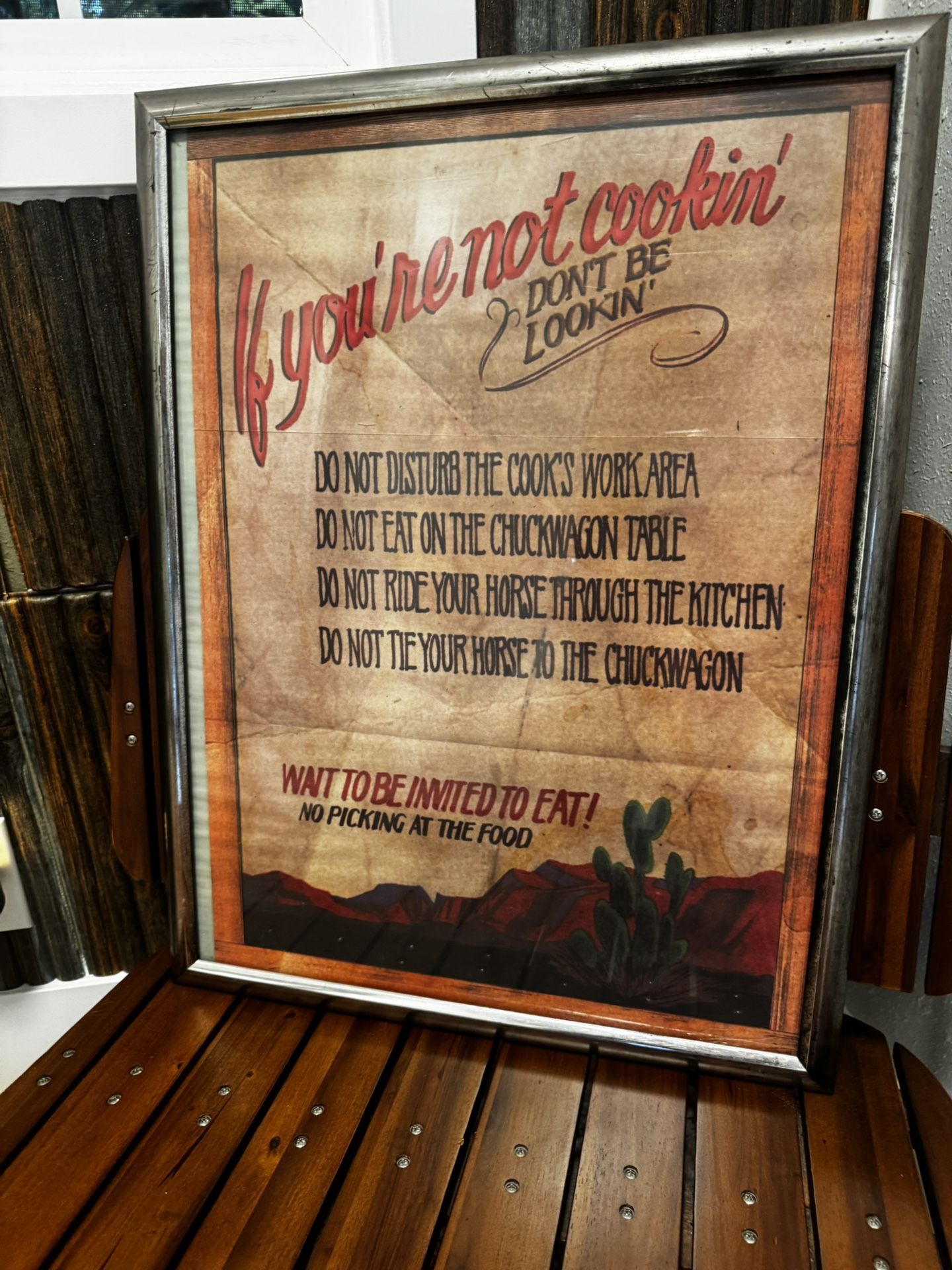 Framed Poster From A Vintage Marlboro Cookbook