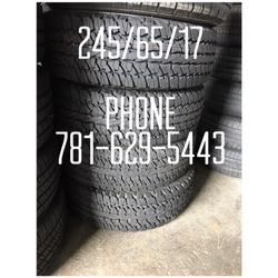 Used Tire For Sale 245/65/17 80% tread left $280 All Four free mounting and Balancing