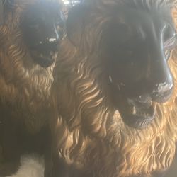 Vintage Lion Statues