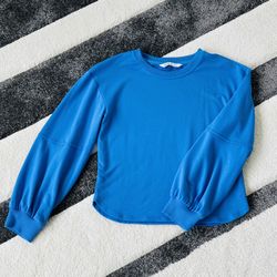Never worn DSG puff sleeves super soft blue sweater