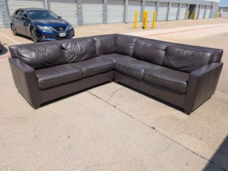 Leather Sectional by West Elm