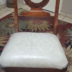 4 Heavy Solid Wood Dining Room Chairs